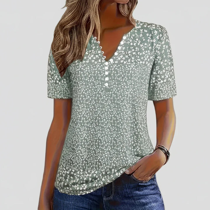 Blusa Estiva a Collo a V per Donne
