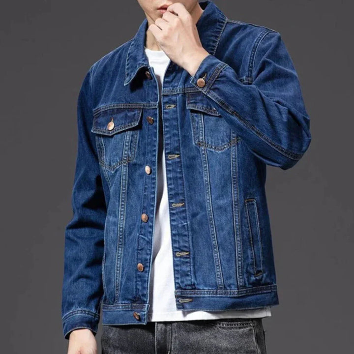 Giacca in Denim Classica da Uomo