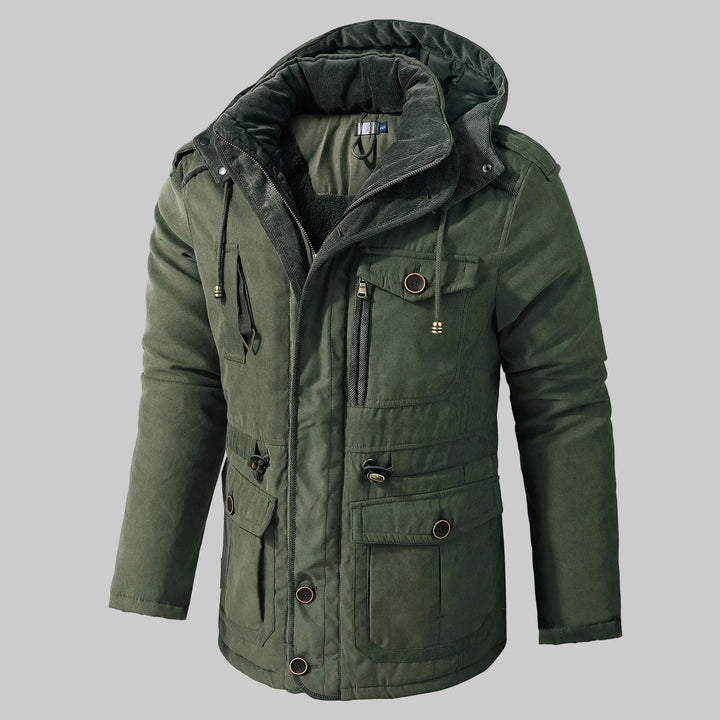 Giacca Invernale Multi-Tasche da Uomo – Design Versatile per il Freddo