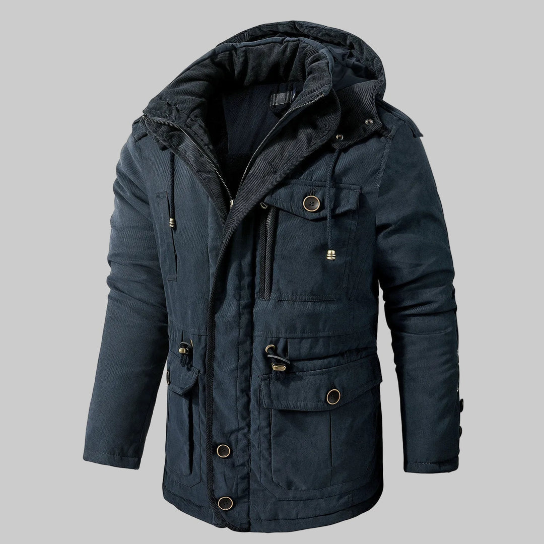 Giacca Invernale Multi-Tasche da Uomo – Design Versatile per il Freddo