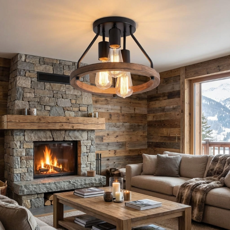 Lampada da Soffitto Industriale Farmhouse