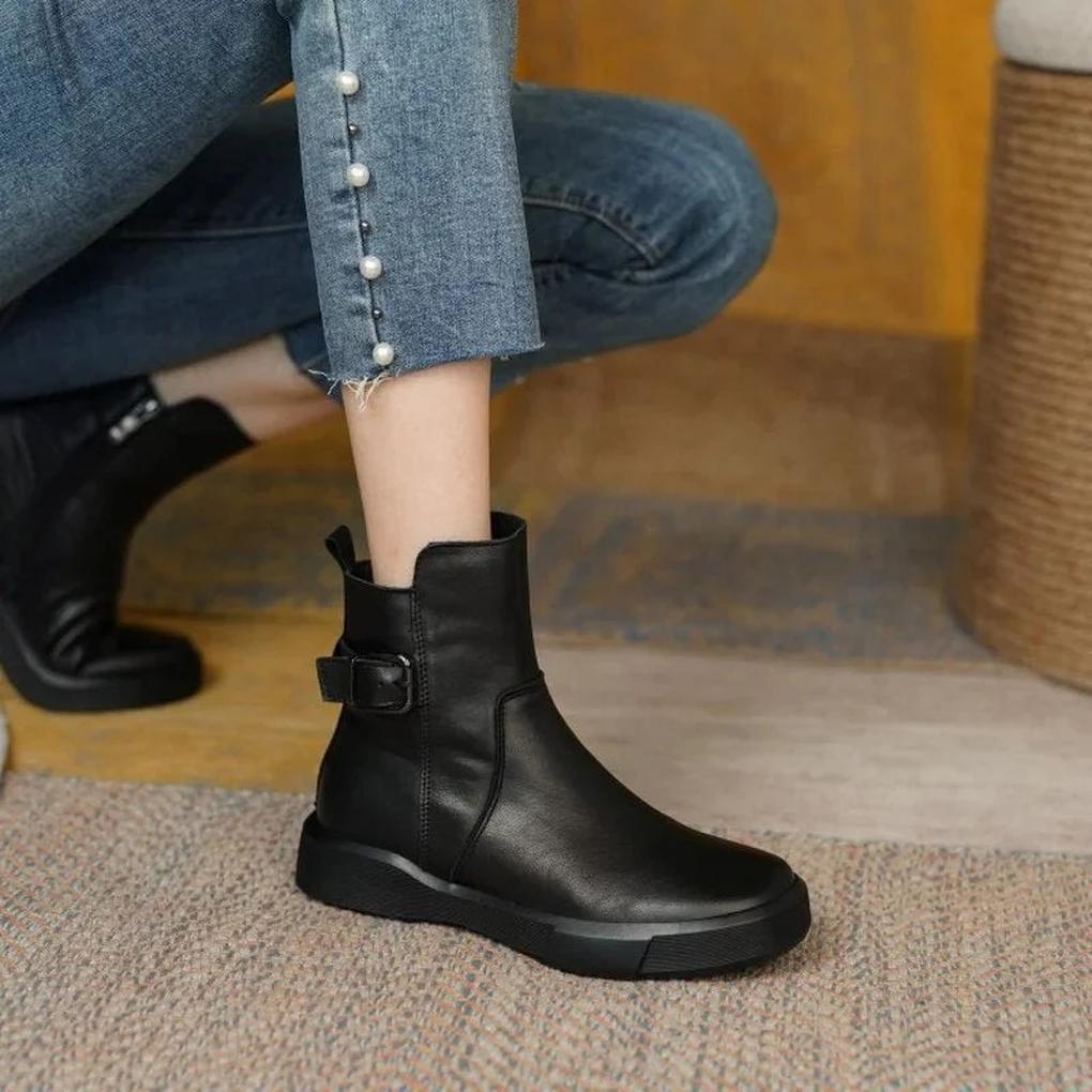 Stivali alla Caviglia Vintage – Stile Retrò con Margine Moderno