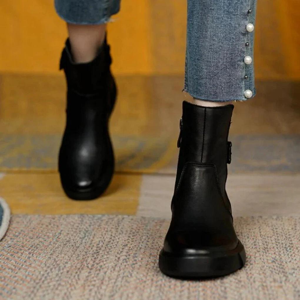 Stivali alla Caviglia Vintage – Stile Retrò con Margine Moderno