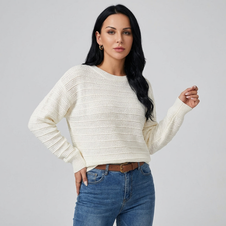 Maglione Pullover con Fiocco sul Dito delle Donne