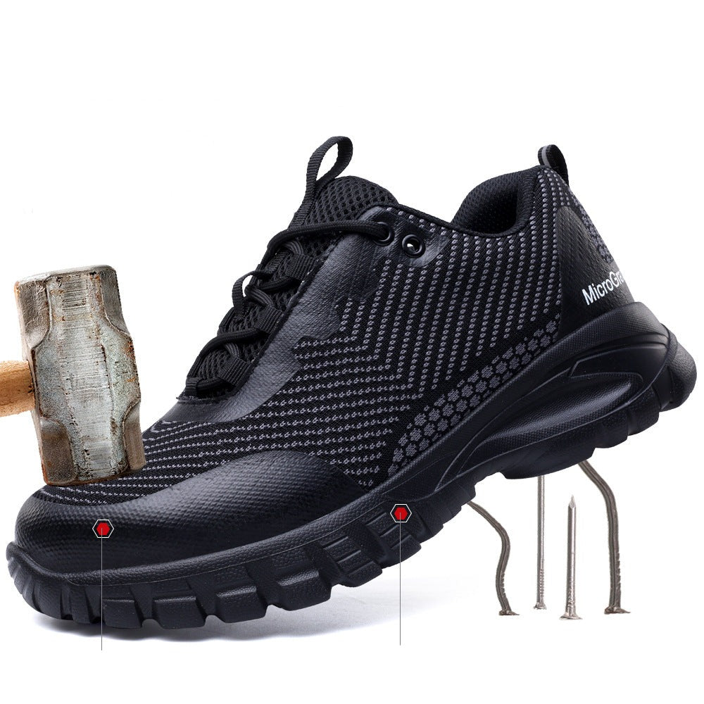 Scarpe da lavoro con puntale rinforzato leggere e idrorepellenti nere