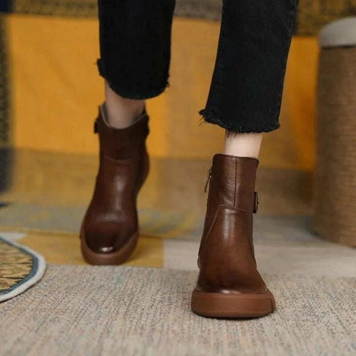 Stivali alla Caviglia Vintage – Stile Retrò con Margine Moderno