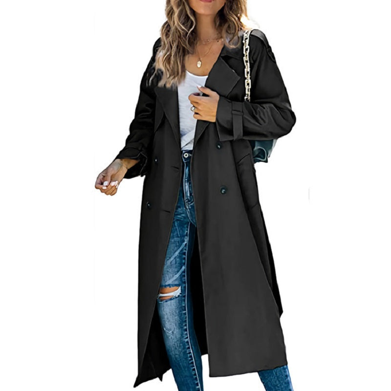Trench lungo idrorepellente da donna