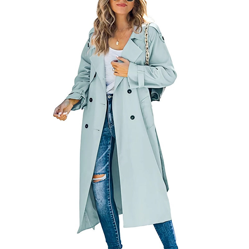 Trench lungo idrorepellente da donna