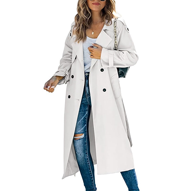 Trench lungo idrorepellente da donna
