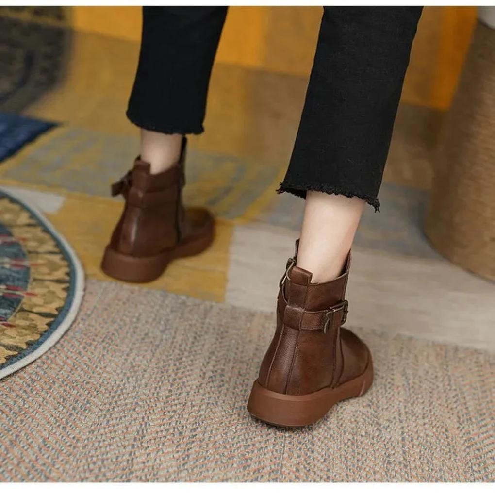 Stivali alla Caviglia Vintage – Stile Retrò con Margine Moderno