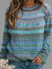 Maglione Donna Collo Rotondo – Blu Vintage Morbido