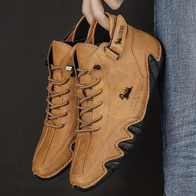 Klarito – Scarpe da passeggio ergonomiche in pelle da uomo
