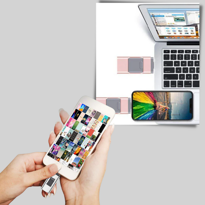 Chiavetta USB 4-in-1 – Soluzione di archiviazione multi-connettore
