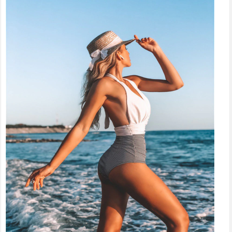 Costume da Bagno a Mono Sexy Pieghettato per Donne