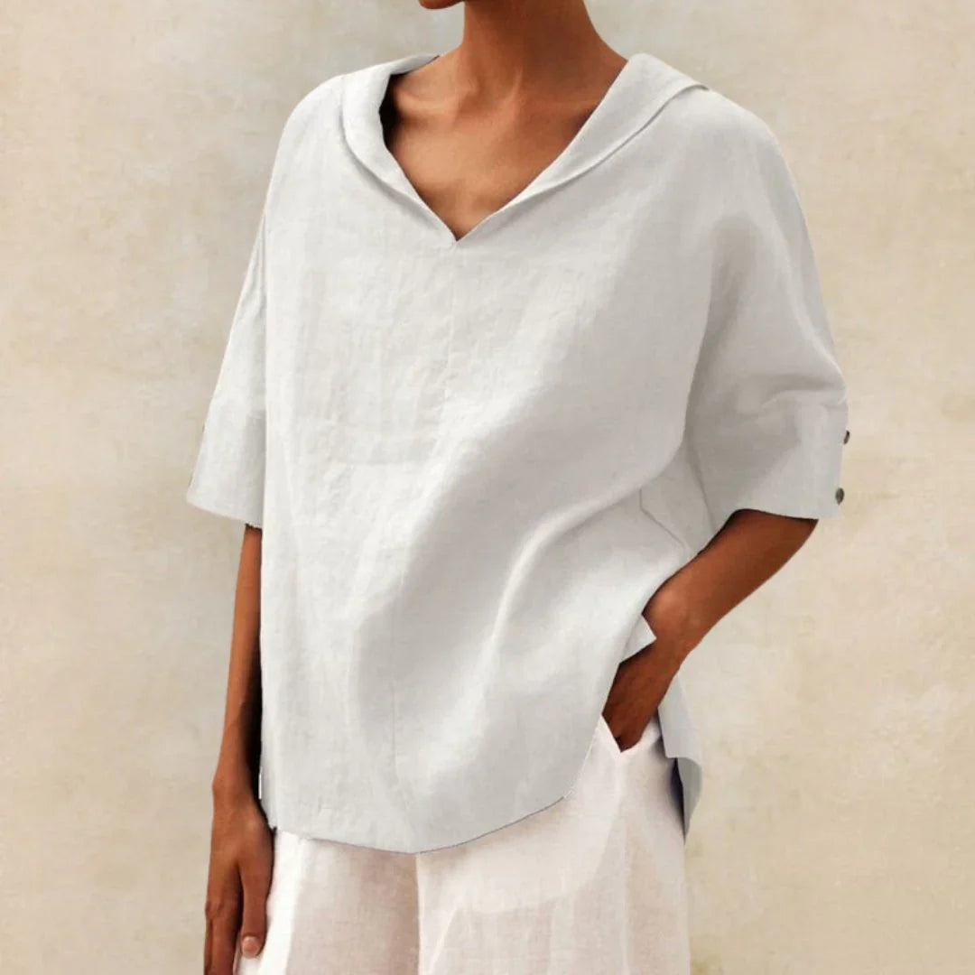 Camicia estiva a maniche lunghe da donna