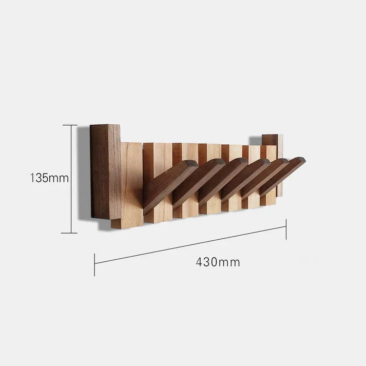 Appendiabiti da parete in legno a tasti di pianoforte