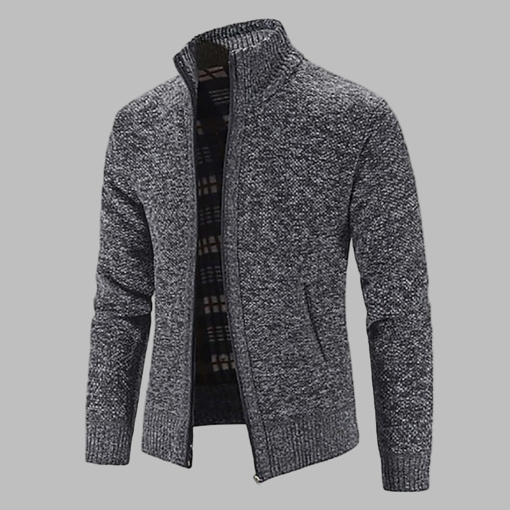 Maglione in Maglia con Zipper per Uomini
