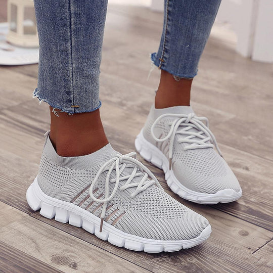Sneakers slip-on in mesh colorate da donna
