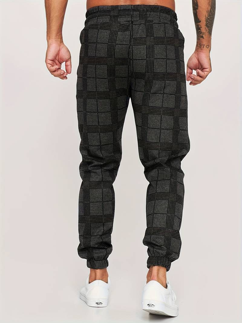 UrbanFit – Pantaloni da jogging slim fit a quadri da uomo