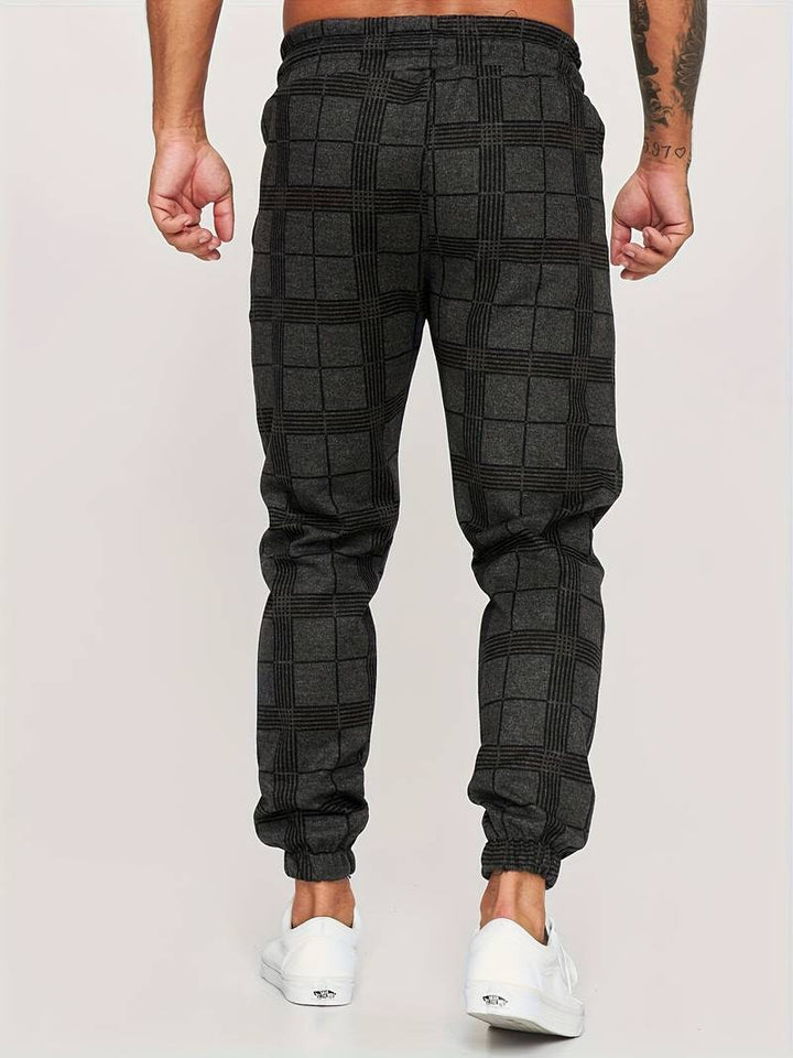 UrbanFit – Pantaloni da jogging slim fit a quadri da uomo