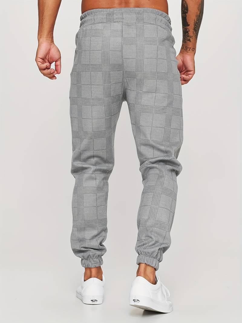 UrbanFit – Pantaloni da jogging slim fit a quadri da uomo