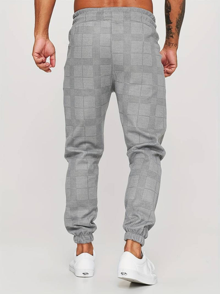 UrbanFit – Pantaloni da jogging slim fit a quadri da uomo