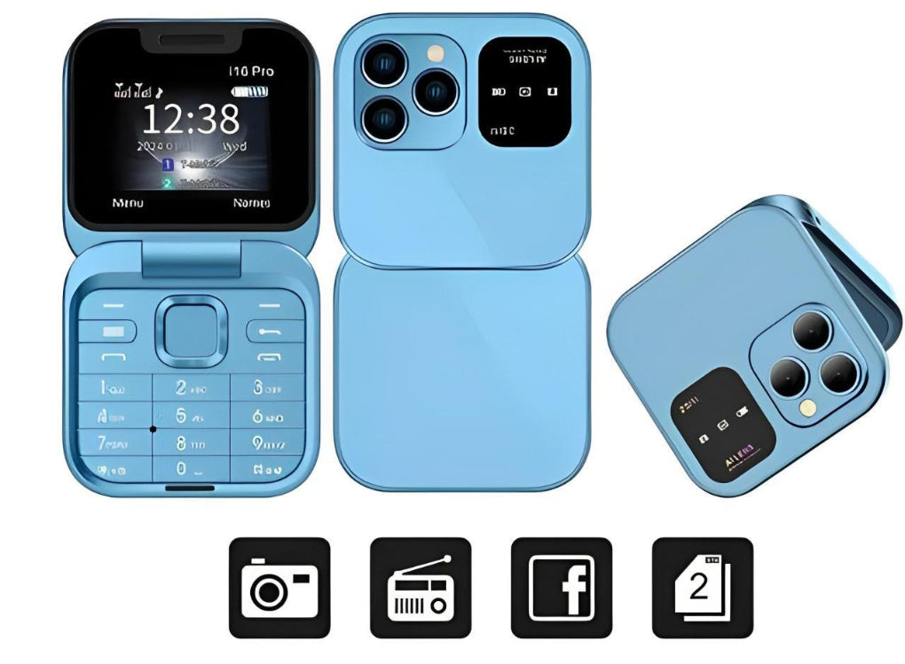 Telefono Pieghevole Dual SIM con Camera HD e Radio FM