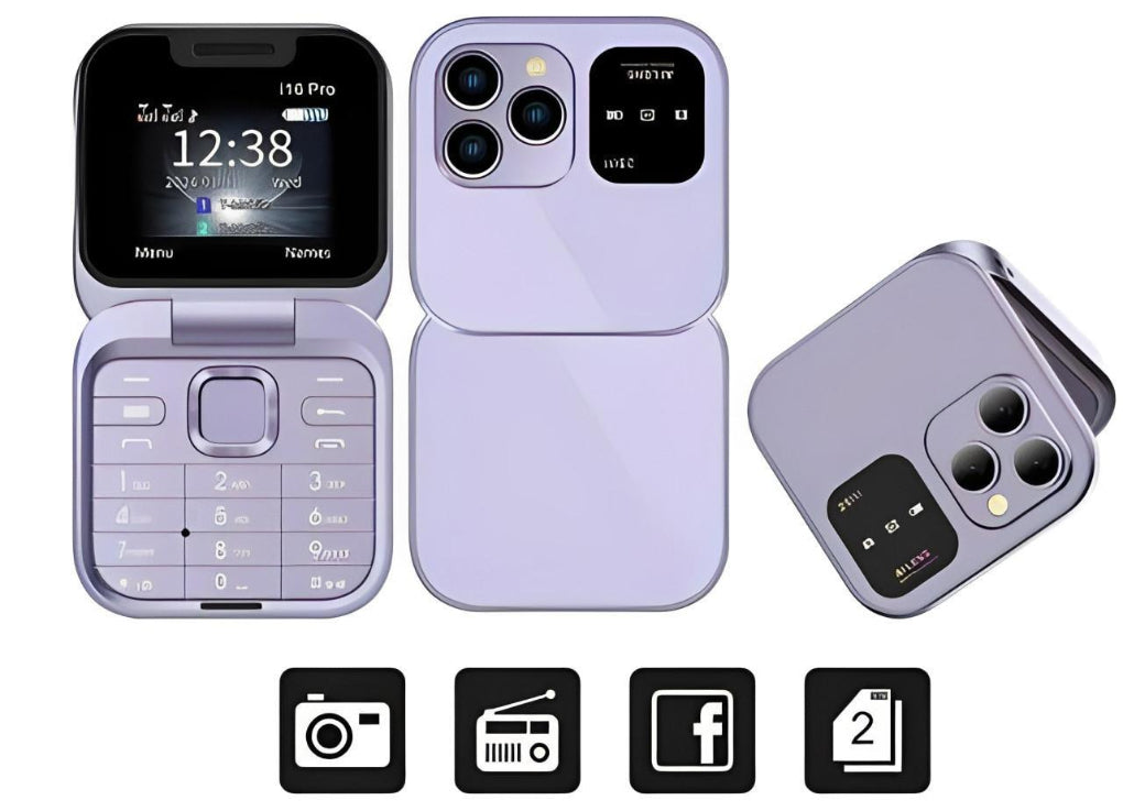 Telefono Pieghevole Dual SIM con Camera HD e Radio FM