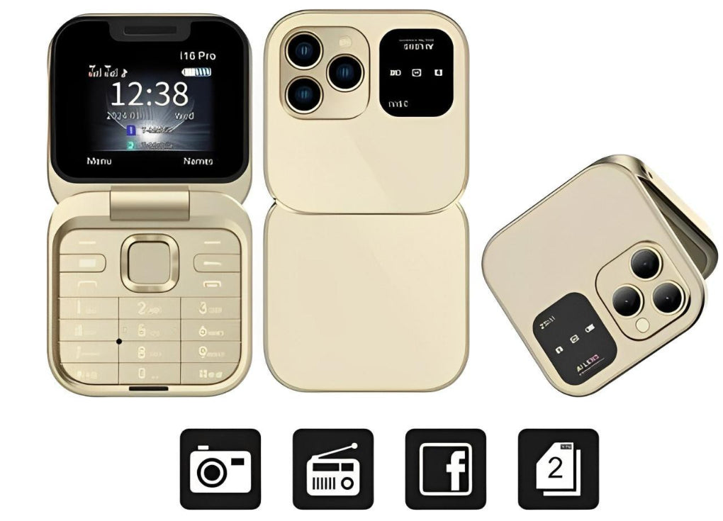 Telefono Pieghevole Dual SIM con Camera HD e Radio FM