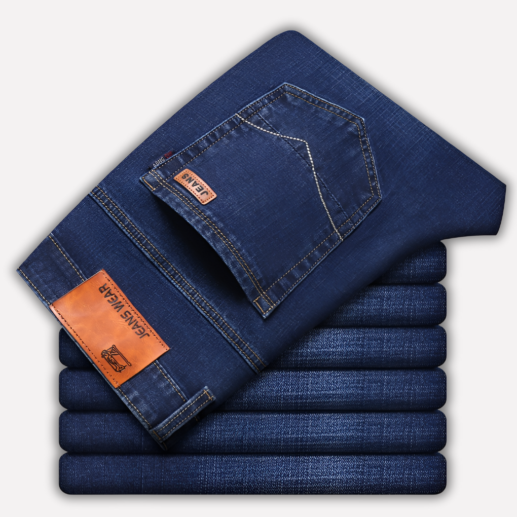 Jeans Uomo Gamba Dritta - Denim Durevole