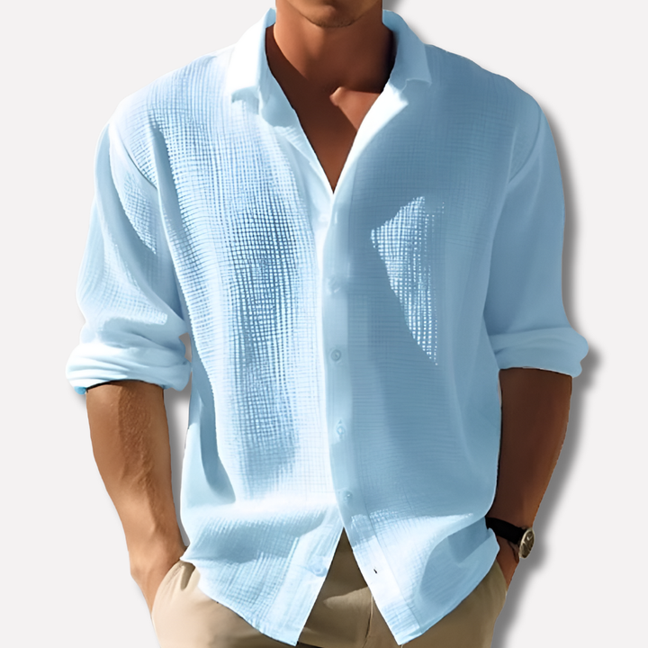 Camicia Leggera in Cotone e Lino per Uomo