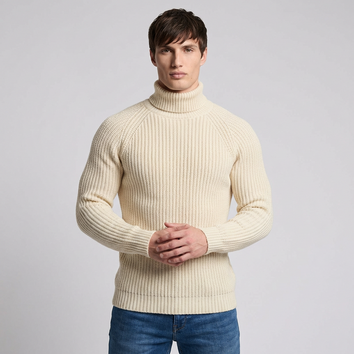 Maglione Invernale a Collo Alto da Uomo