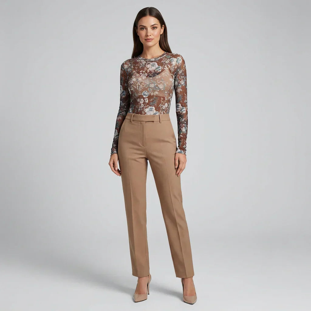 Top in Pizzo Trasparente a Rete