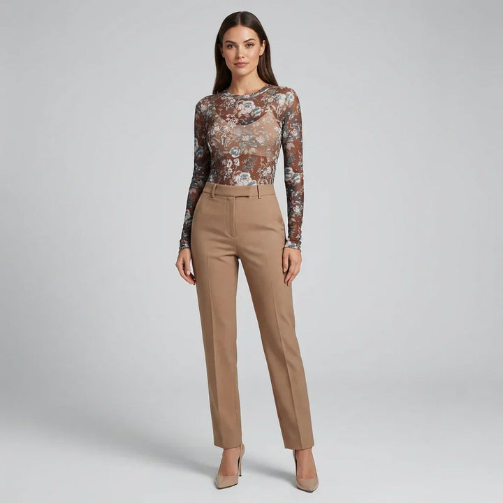 Top in Pizzo Trasparente a Rete