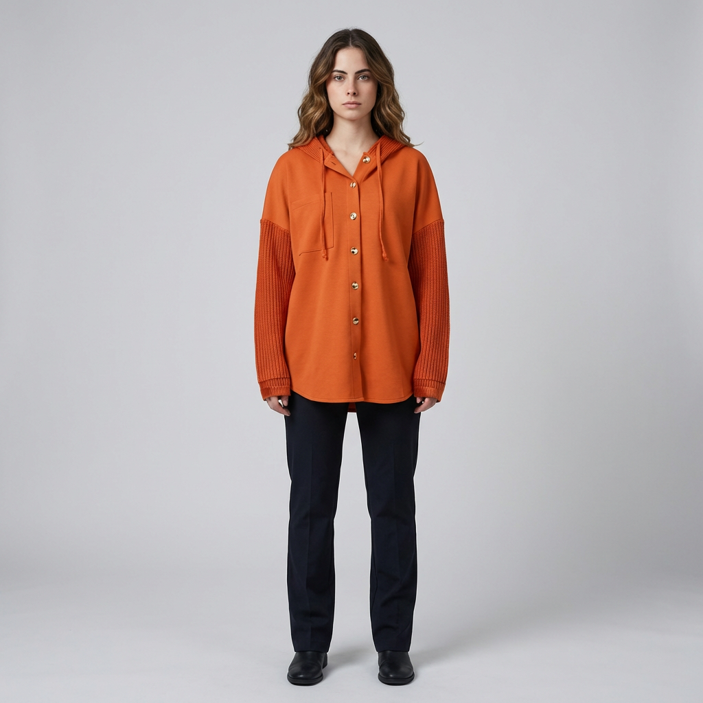 Felpa Oversize con Cappuccio da Donna