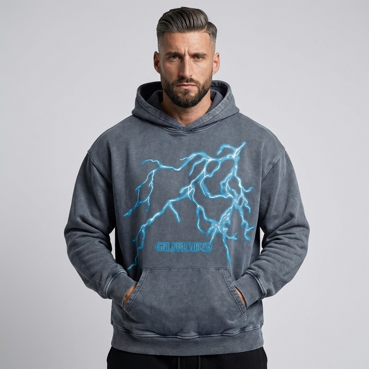 Felpa Unisex Oversized con Grafica Stampa 3D