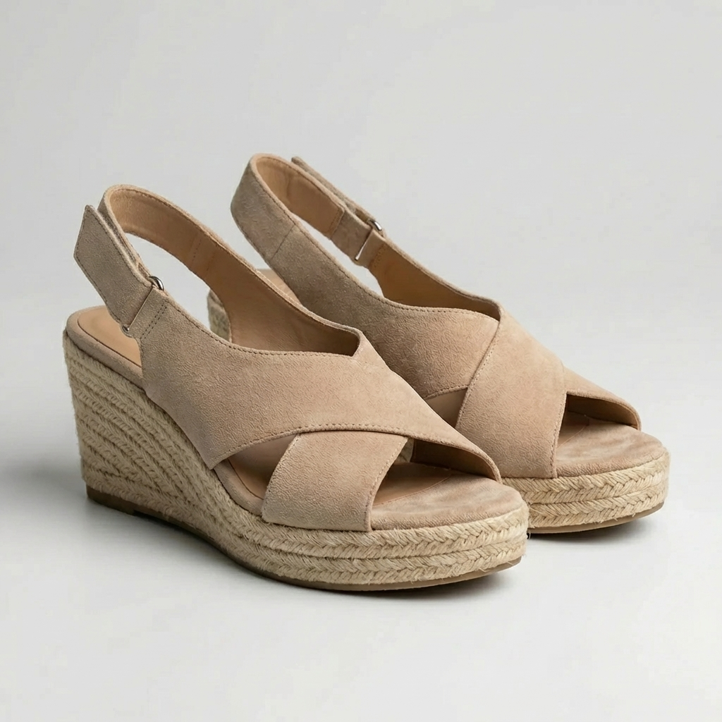 Sandalo Espadrille a Wedge Aperto da Donna