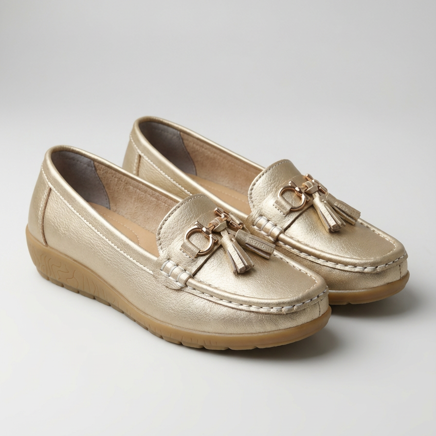 Mocassino Piatto Slip-On Con Dettaglio Frangia