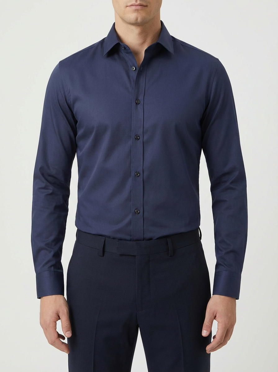 Maglia Lunga Slim Fit Button-Down per Uomini