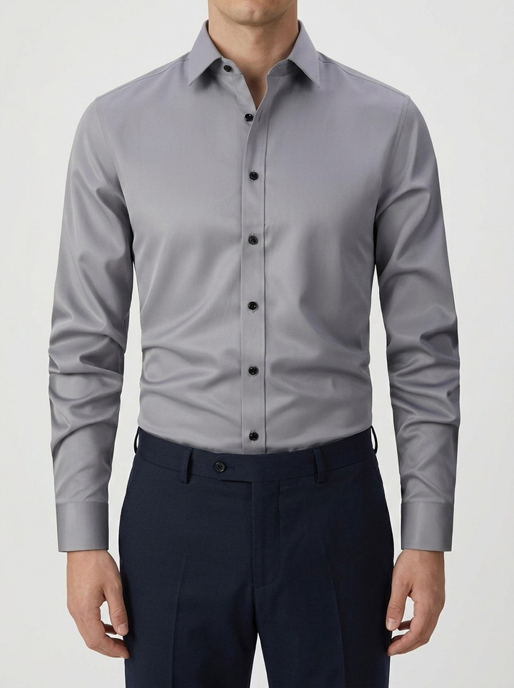 Maglia Lunga Slim Fit Button-Down per Uomini