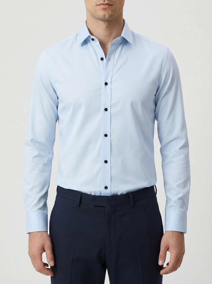 Maglia Lunga Slim Fit Button-Down per Uomini