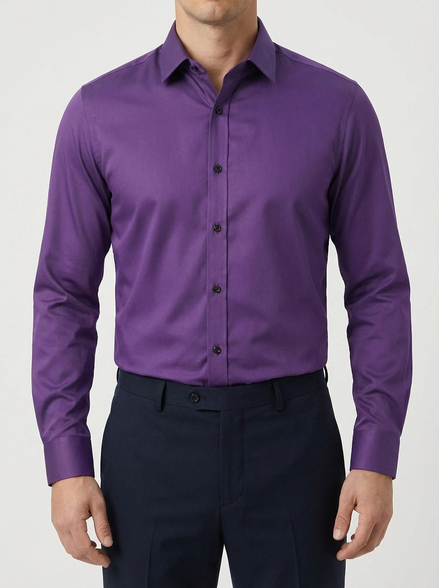 Maglia Lunga Slim Fit Button-Down per Uomini