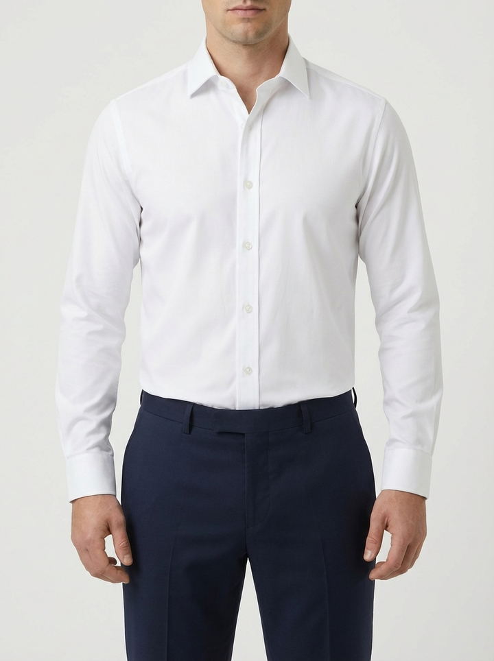 Maglia Lunga Slim Fit Button-Down per Uomini