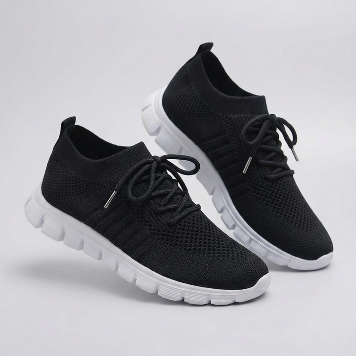 Sneaker In Maglia Con Lacci Per Donna