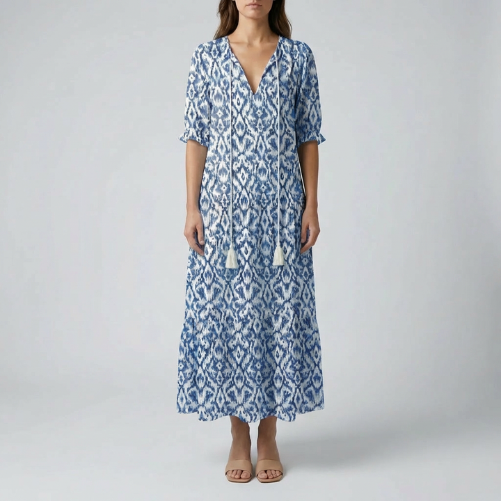 Abito Maxi Boho con Stampa Floreale