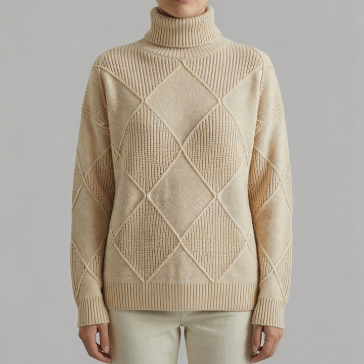 Maglione Dolcevita a Diamante per Donne