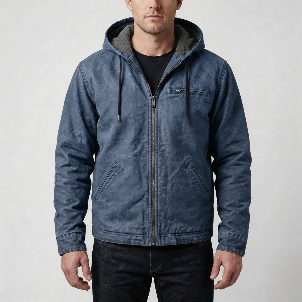 Giacca con Cappuccio Zip-Up per Uomini