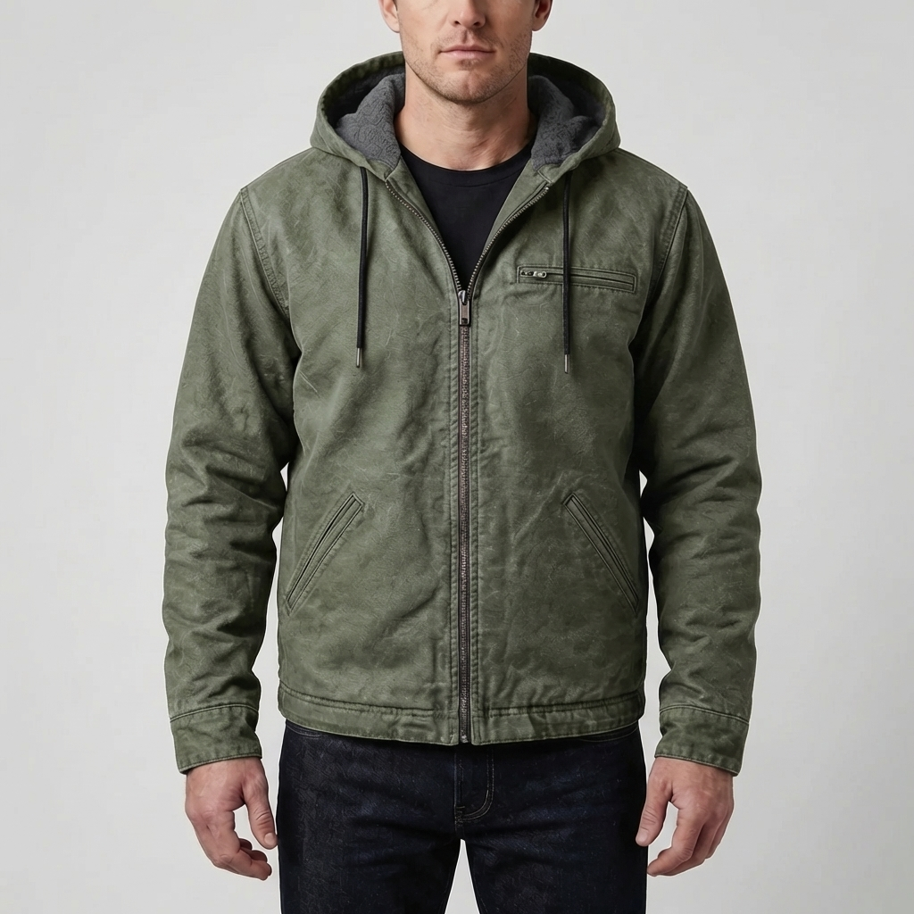 Giacca con Cappuccio Zip-Up per Uomini