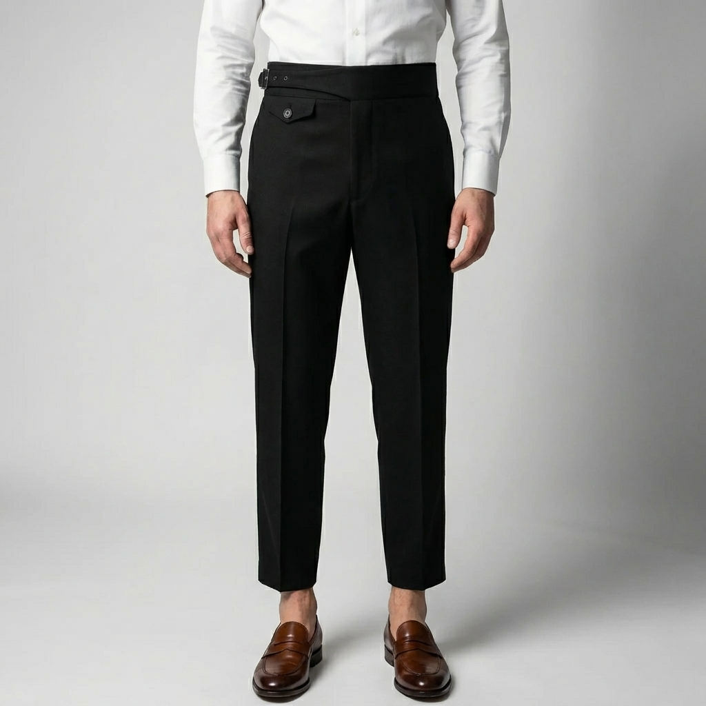 Pantaloni Dritti Pleat per Uomini