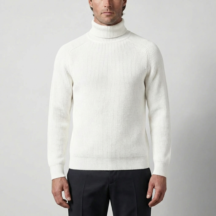 Maglione Fine Jersey Collo Alto per Uomo